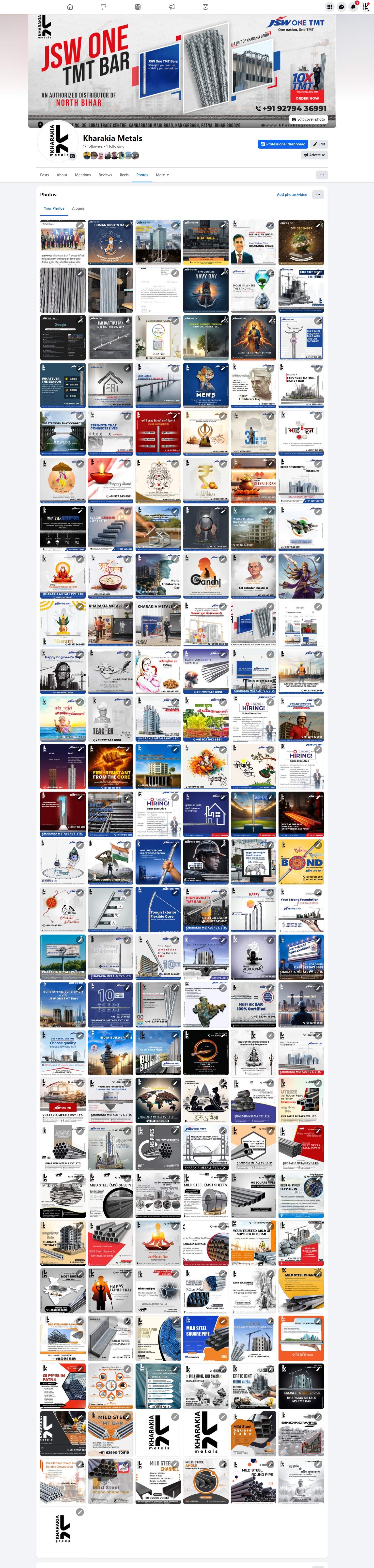 KHARAKIA METALS pvt. Ltd. facebook page