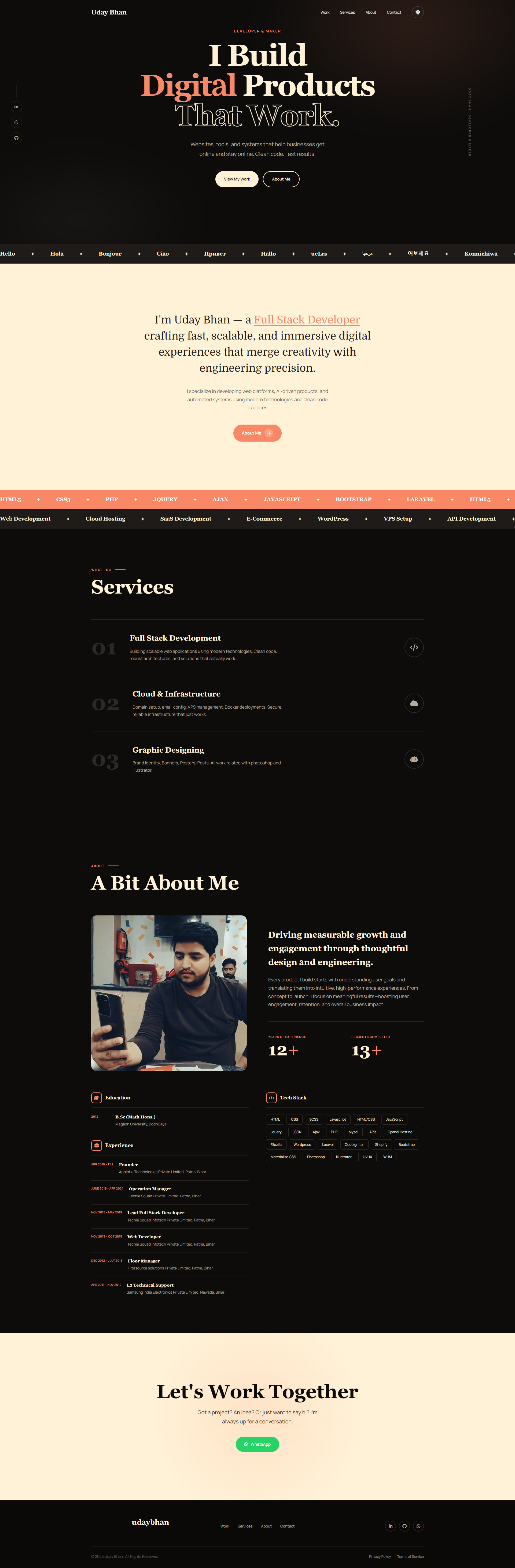 profile page